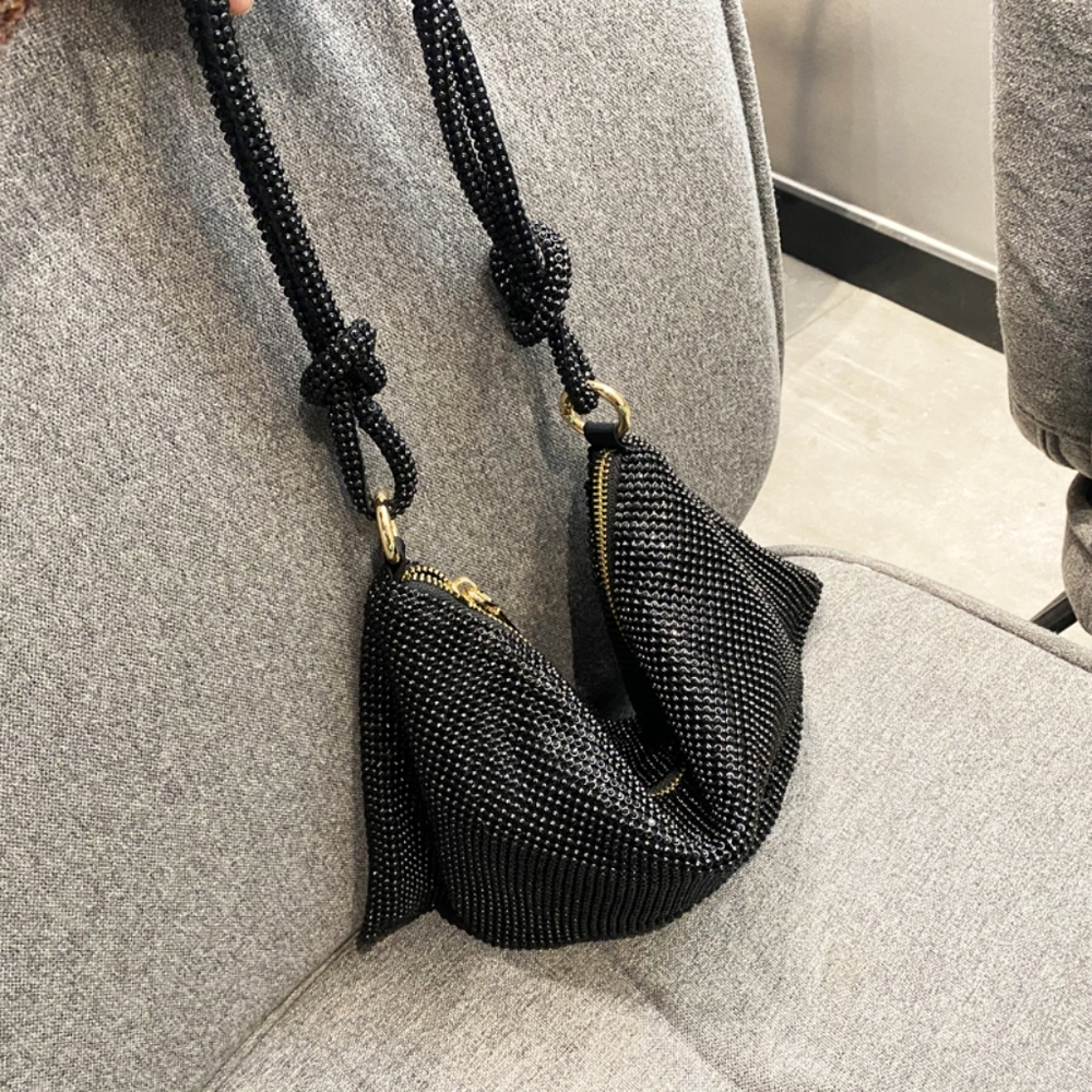 Black Rhinestone Bag - Picture 7 of 11
